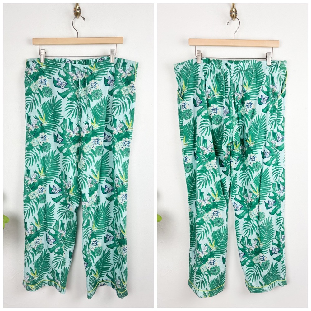 The Mahogany Store Green Leaf Print Cotton Pajama Set - Picture 7 of 10